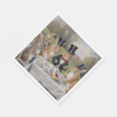 Die Tea Soiree des verzauberten Hase Serviette (Ecke)