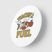 Die Teacher-Kraftstoffmauer-Uhr - Funny Teacher-Ge Runde Wanduhr (Winkel)