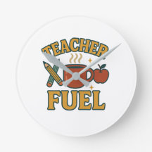 Die Teacher-Kraftstoffmauer-Uhr - Funny Teacher-Ge