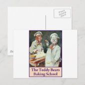Die Teddybären-Backschule Postkarte (Vorne/Hinten)