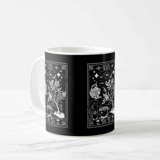 Die Tee-Tarot-Karte Kaffeetasse (Vorderseite Links)