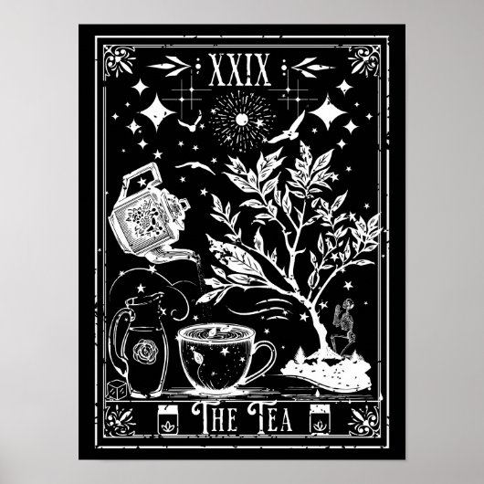 Die Tee-Tarot-Karte Poster (Vorne)