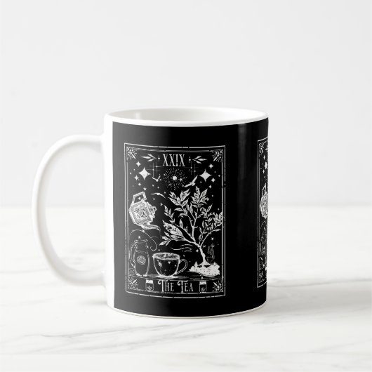 Die Tee-Tarotkarte Kaffeetasse (Links)