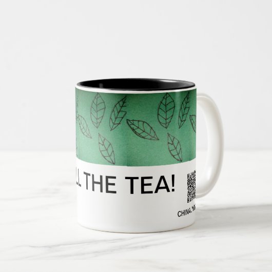 DIE TEE-TASSE VERTEILEN ZWEIFARBIGE TASSE (VorderseiteRechts)