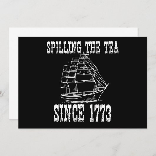 Die Tee verbreiten seit 1773 Jul Geschichtslehrer Ankündigung (Vorne/Hinten)