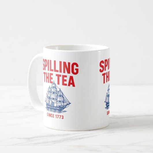 Die Tee verbreiten seit 1773 Jul Geschichtslehrer Kaffeetasse (Vorderseite Links)