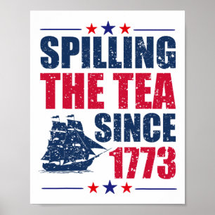 Die Tee-Verbreitung seit 1773 Frauen Geschichtsleh Poster