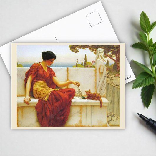Die Tee von John William Godward Postkarte