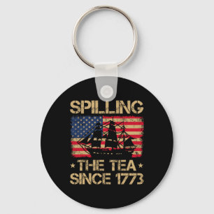 Die Teeausbreitung seit 1773 Vintage US-Fahne 4. Schlüsselanhänger
