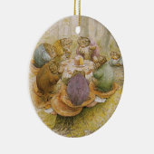 Die Teeparty der Kröten (von Beatrix Potter) Keramik Ornament (Rechts)