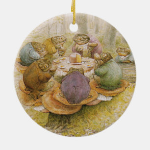 Die Teeparty der Kröten (von Beatrix Potter) Keramik Ornament