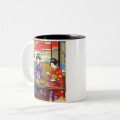 Die Teetrinker Zweifarbige Tasse (Vorderseite Links)