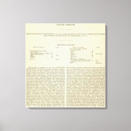 Die Teilung des Römischen Reiches 395 AD 2 Leinwanddruck (Vorderseite)