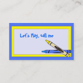 Die Telefonkarte der Farbkinder Telefonnummerkarte (Rückseite)