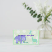 Die Telefonkarte der Pastelltierkinder Telefonnummerkarte (Stehend Vorderseite)