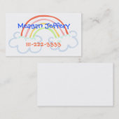 Die Telefonkarte der Regenbogenkinder Telefonnummerkarte (Vorne/Hinten)