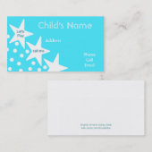 Die Telefonkarte der Stern-Kinder Telefonnummerkarte (Vorne/Hinten)