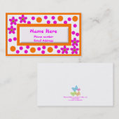 Die Telefonkarten der bunte Kinder Telefonnummerkarte (Vorne/Hinten)