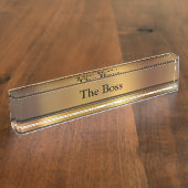 Die Teller der Boss-Führungskraft Namensplakette (Seite)