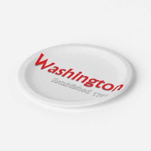 Die Teller der in Washington eingerichteten Themen (Schrägansicht)