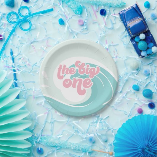 Die Teller des Big One Wave Pink Beach zum Geburts (Party)