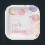 Die Teller des Girl's Two The Moon Party<br><div class="desc">Girl's Two The Moon Paper Teller Bereit,  von Ihnen personalisiert zu werden!</div>