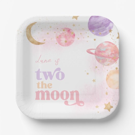 Die Teller des Girl's Two The Moon Party (Vorderseite)
