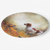 Die Teller des Spaniel Paper der Bretagne (Schrägansicht)