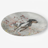 Die Teller des Spaniel Paper der Bretagne (Schrägansicht)