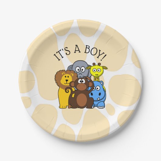 Die Teller von Boy Baby Duschkabine Zoo (Vorderseite)