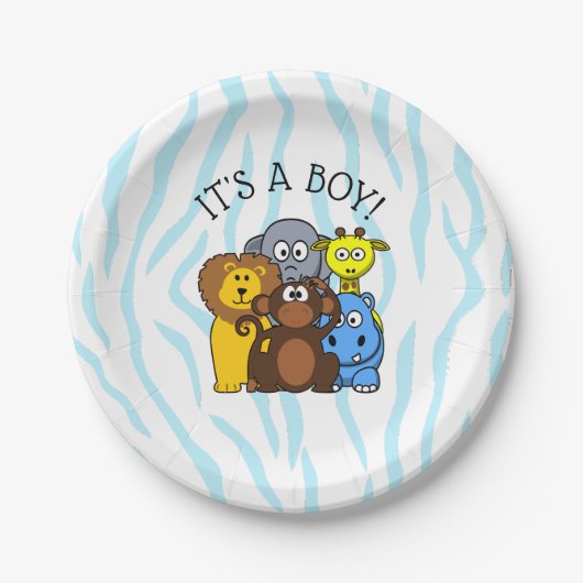 Die Teller von Boy Baby Duschkabine Zoo (Vorderseite)