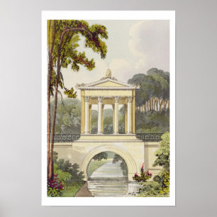 Die Tempel-Brücke, von Ackermanns 'Behälter von Poster