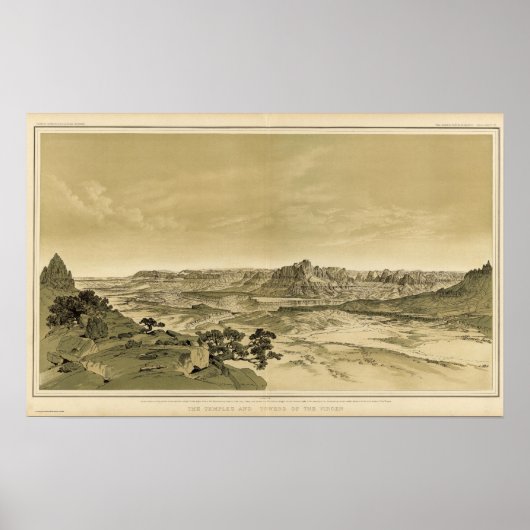 Die Tempel und Türme der Jungfrau Maria Poster (Vorne)