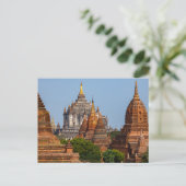 Die Tempel von Bagan in Myanmar Postkarte (Stehend Vorderseite)