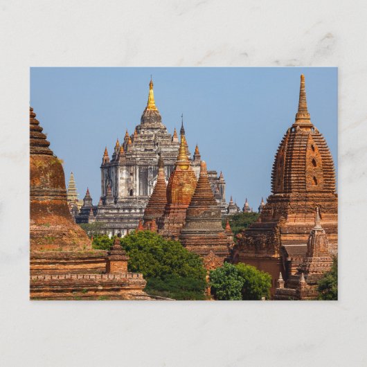 Die Tempel von Bagan in Myanmar Postkarte (Vorderseite)