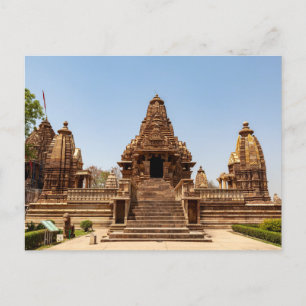 Die Tempel von Khajuraho in Madhya Pradesh Indien Postkarte