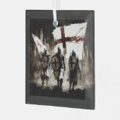 Die Tempelritter betreten die heilige Stadt Ornament Aus Glas (Vorderseite links)