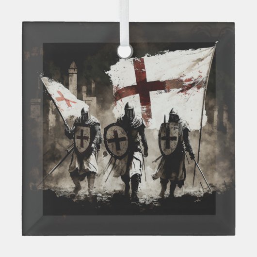 Die Tempelritter betreten die heilige Stadt Ornament Aus Glas (Vorderseite)