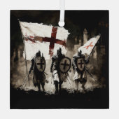 Die Tempelritter betreten die heilige Stadt Ornament Aus Glas (Rückseite)