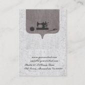 Die temperamentvolle Näherin Visitenkarte (Rückseite)