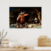 Die Temptation von St. Anthony von Joos van Craesb Poster (Küche)