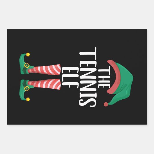 Die Tennis Elf Matching Familiengruppe Weihnachten Geschenkpapier Set (Vorderseite)