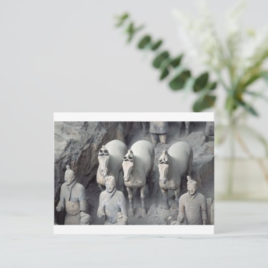 Die Terrakotta-Armee-Krieger Postkarte (Stehend Vorderseite)