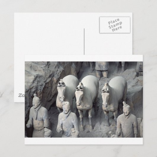 Die Terrakotta-Armee-Krieger Postkarte (Vorne/Hinten)