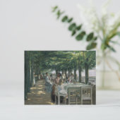 Die Terrasse am Restaurant Postkarte (Stehend Vorderseite)