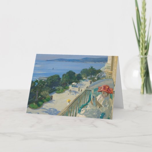 Die Terrasse, Cap d'Ail | Sir John Lavery Karte (Vorderseite)