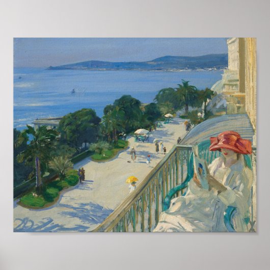 Die Terrasse, Cap d'Ail | Sir John Lavery Poster (Vorne)