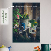 Die Terrasse des Landhauses ist mit lebendigen Sti Poster