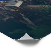 Die Terrasse des Landhauses ist mit lebendigen Sti Poster (Ecke)