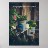 Die Terrasse des Landhauses ist mit lebendigen Sti Poster (Vorne)